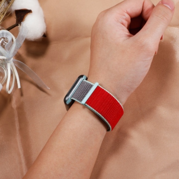 NEW[BAND] Light B-Red Strap Loop For Apple Watch - Picture 3 of 6